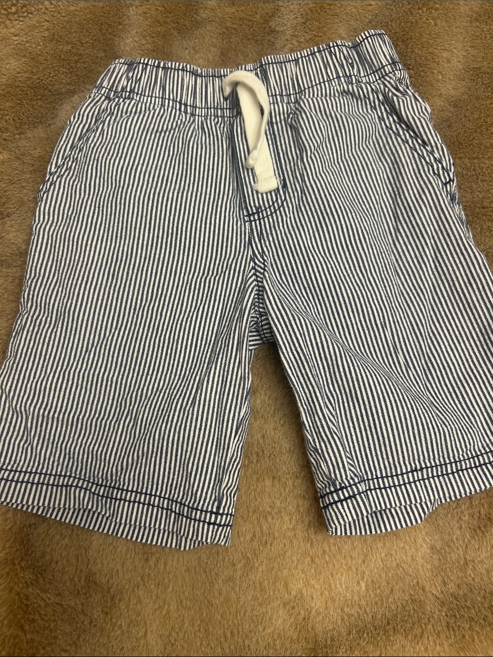 Blue Striped and Blue Leaf-Print Kids Shorts 💥 - Picture 5 of 7